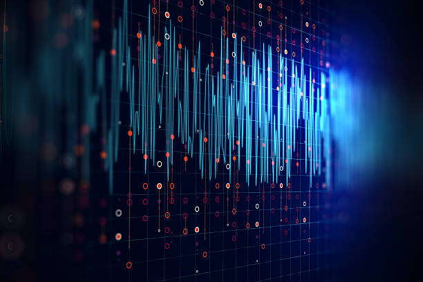 sfondo della tecnologia astratta della forma d'onda audio - frequency foto e immagini stock