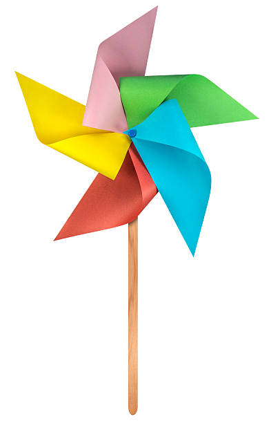 istock Paper windmill pinwheel - Colorful 627832834