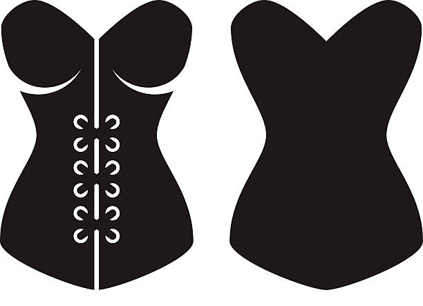 ilustrações de stock, clip art, desenhos animados e ícones de women corset silhouette - bustiers