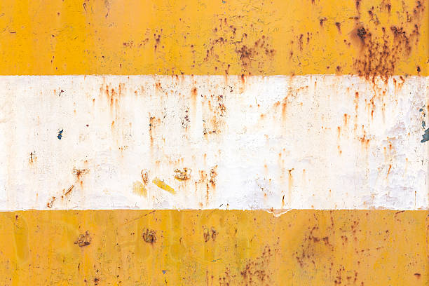 istock Rusted Steel, in Yellow and White Color 627840578