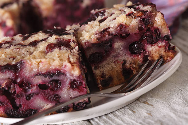 istock Berry Buckle close up on a plate. horizontal 627840854