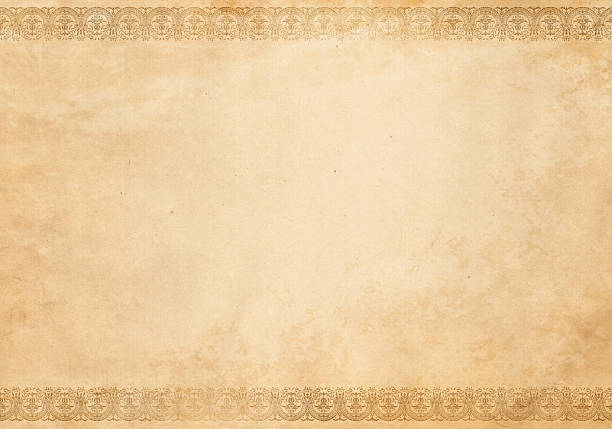 istock Old  grunge paper texture with decorative border. 627855268