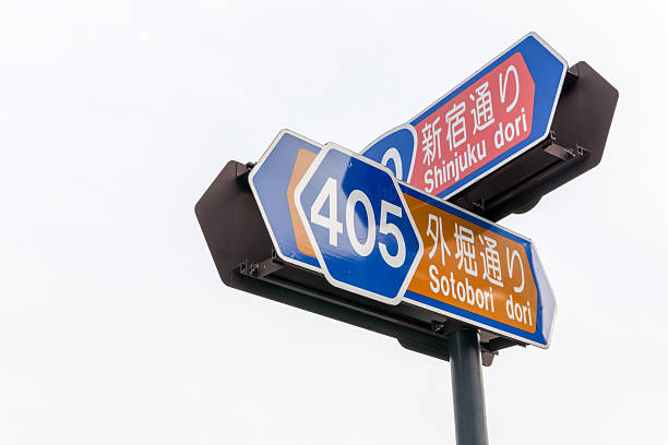 istock Street Name Sign Saying Shinjuku 627857230