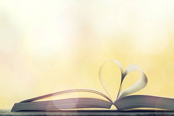 istock Love, valentine's day or reading concept with heart shaped book 627864490