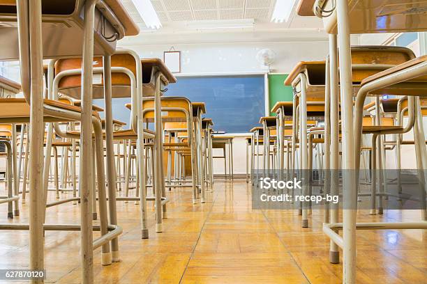 Foto de Ângulo Baixo Da Sala De Aula e mais fotos de stock de Sala de aula - Sala de aula, Educação, Escola