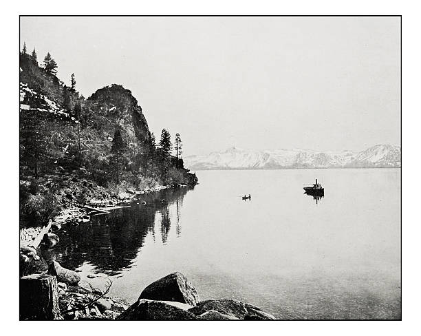 Antique photograph of Lake Tahoe