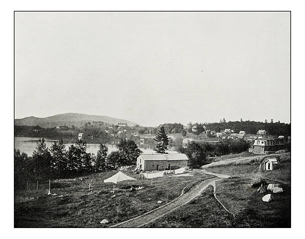 istock Antique photograph of Lake Placid 627872574