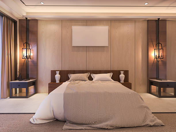 istock 3d rendering soft and beautiful bed in luxury bedroom 627873428