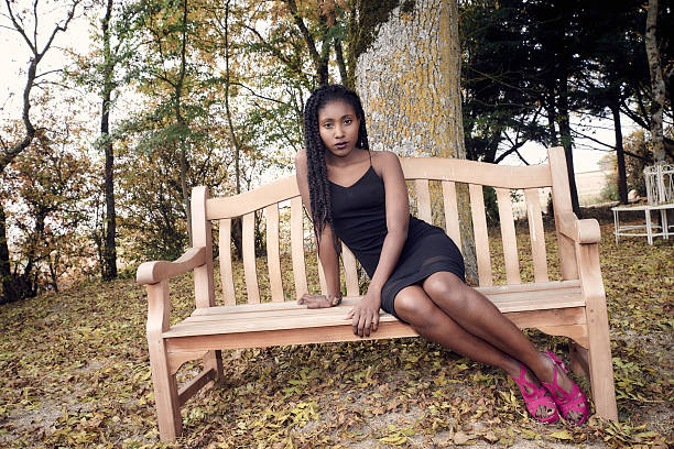 istock Beautiful black woman posing 627886250