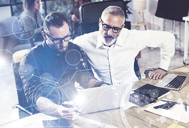 istock Concept of digital screen,virtual connection icon,diagram, graph interfaces 627887540