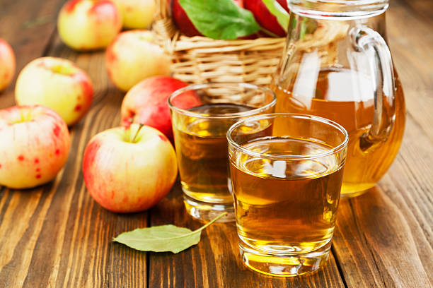 istock Fresh apple juice in the glass 627887544