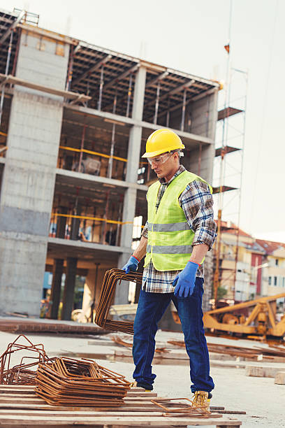 istock Construction platform for the building in city 627888296