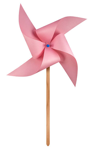 istock Paper windmill pinwheel - Pink 627889754