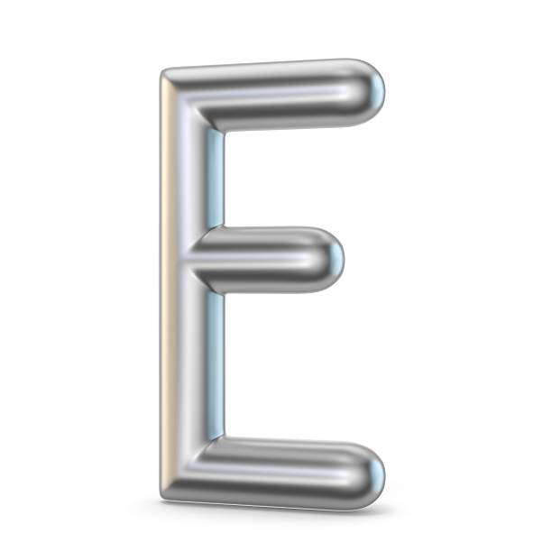 istock Metal alphabet symbol. Letter E 3D 627890344