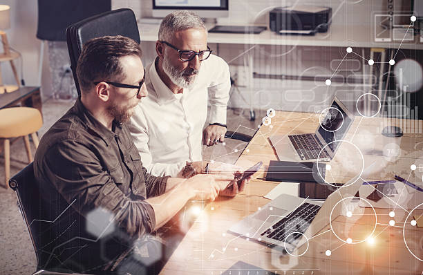 istock Concept of digital screen,virtual connection icon,diagram, graph interfaces 627890486