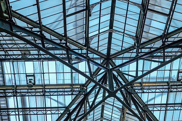 istock Glass and metal roof. 627891374