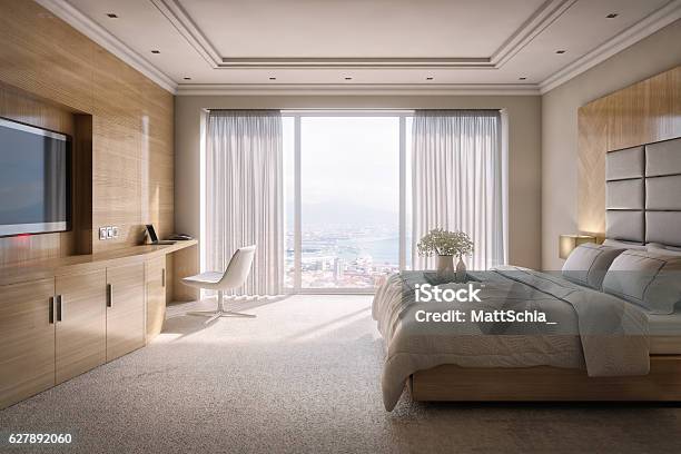 Hotel Room Suite With View Stock Photo - Download Image Now - Hotel, Hotel Room, Luxury