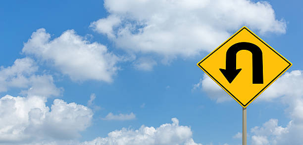 istock No U trun road sign 627893410