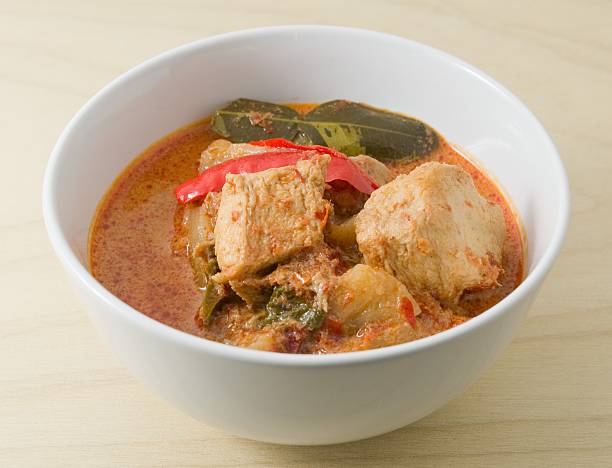 istock Red Curry with Coconut Milk and Vegetarian Ingredients 627906170