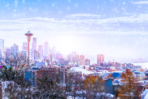 istock space needle in the morning light, in Downtown Seattle. 627906902