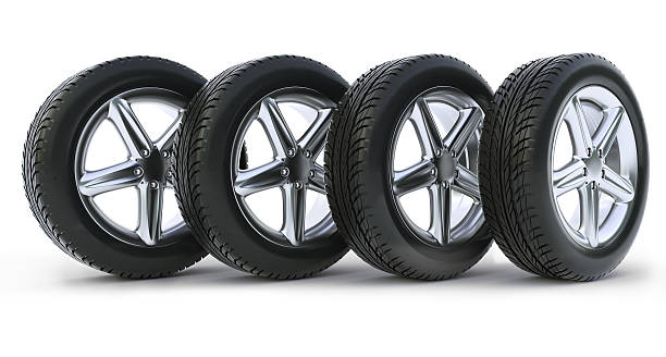 istock car tire on a white background - 3d rendering 627914900