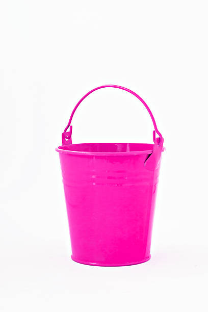 istock pink metal bucket decorative isolated on white background 627916024