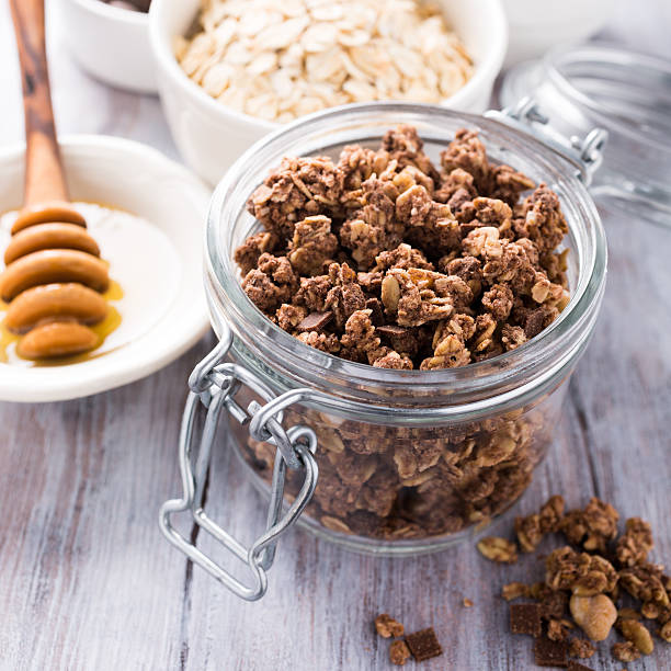 istock Homemade chocolate granola ingredients 627919958
