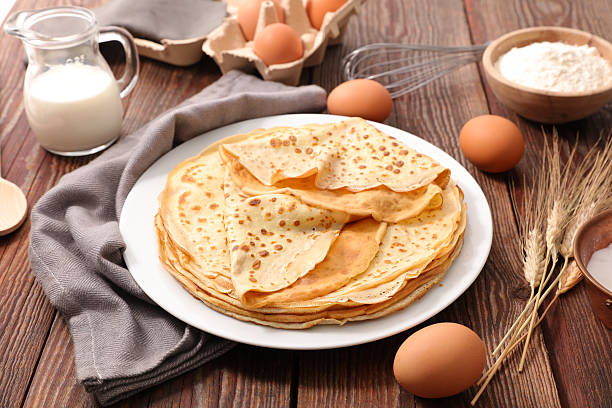 crepe with ingredient crepe with ingredient crêpe pancake photos stock pictures, royalty-free photos & images