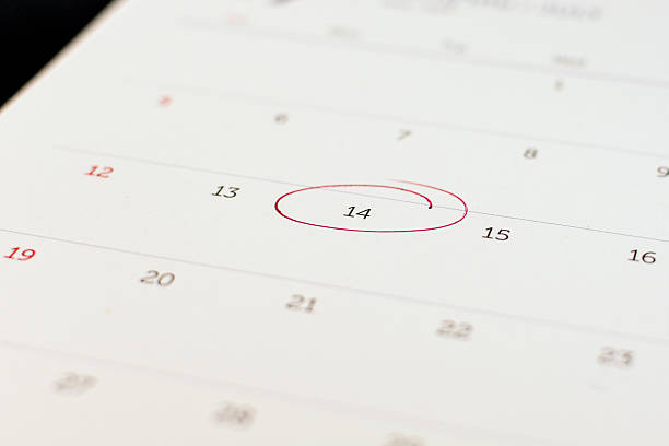 istock marker of number 14 on calendar 627931478