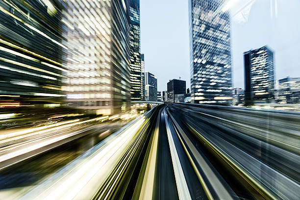 istock Blurred motion on the Subway in Tokyo 627932822