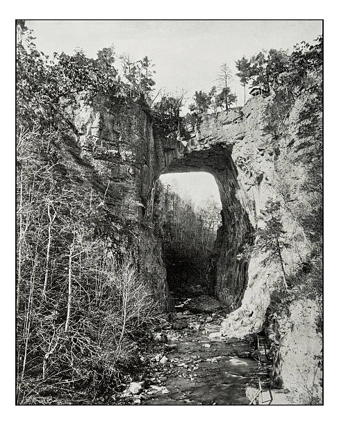 Antique photograph of Natural arch, Virgina