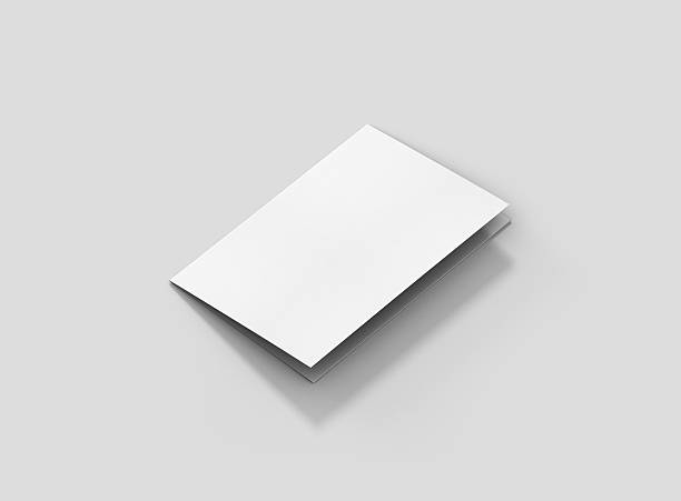 istock Photorealistic A4 Trifold Brochure Mockup on light grey background. 627940572