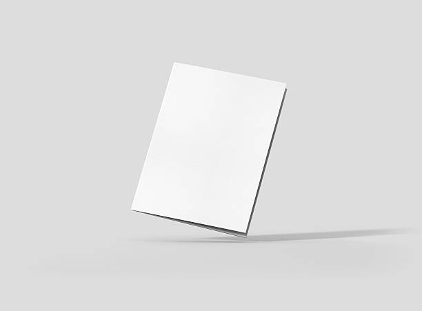 istock Photorealistic A4 Trifold Brochure Mockup on light grey background. 627940948