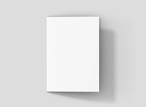 istock Photorealistic A5 Bifold Brochure Mockup on light grey background. 627941748
