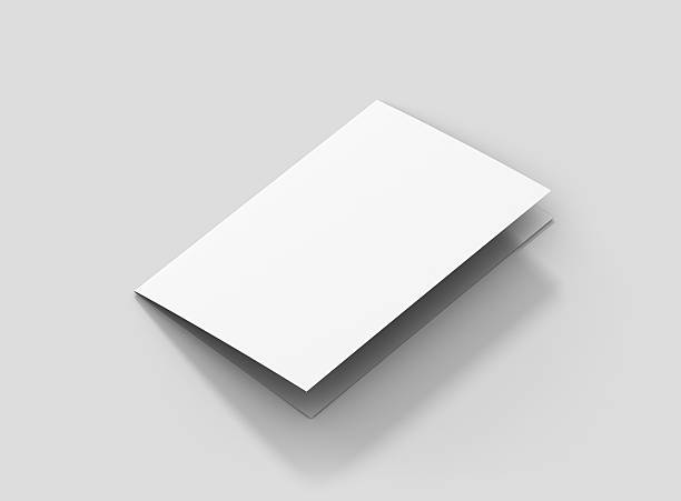 istock Photorealistic A5 Bifold Brochure Mockup on light grey background. 627941796