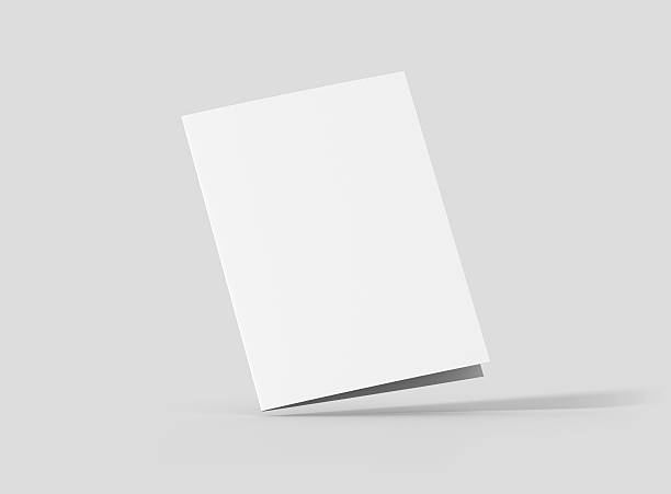 istock Photorealistic A5 Bifold Brochure Mockup on light grey background. 627941838