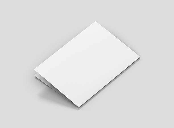 istock Photorealistic A5 Bifold Brochure Mockup on light grey background. 627941986
