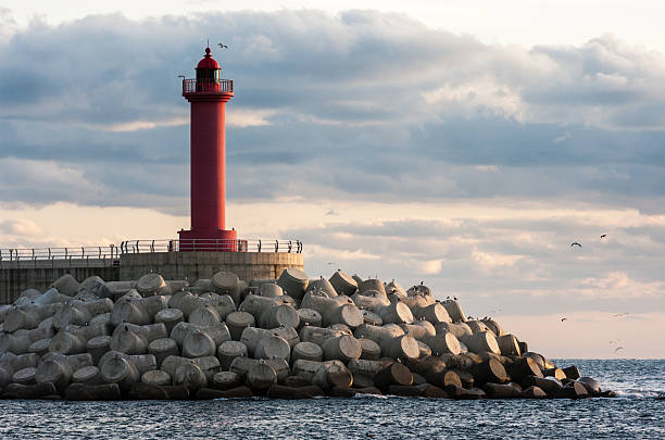 istock Lighthouse on the coast at morning in Ulleungdo Island. 627942026