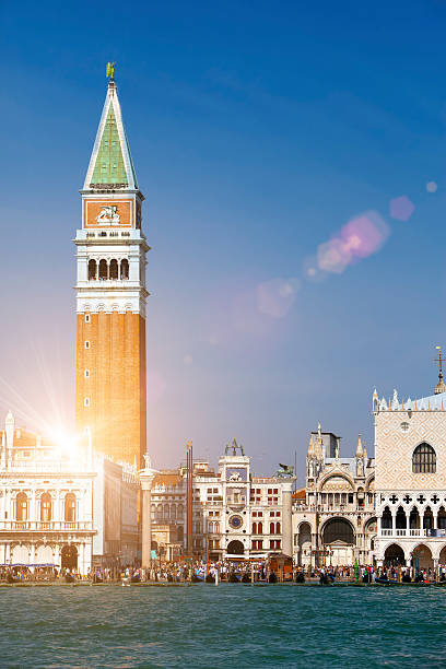 istock Bell tower  St Mark's Basilica and  Doge's Palace, Venice, Italy 627949056