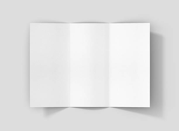 istock Photorealistic Trifold Brochure Mockup on light grey background. 627949094
