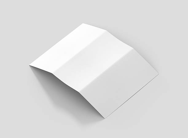 istock Photorealistic Trifold Brochure Mockup on light grey background. 627949352