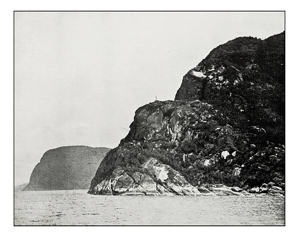 istock Antique photograph of Cape Trinity and Cape Eternity 627949380