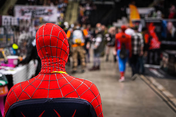 cosplay spiderman - comic con photos et images de collection