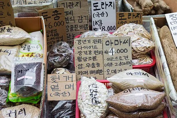Spices in korean market