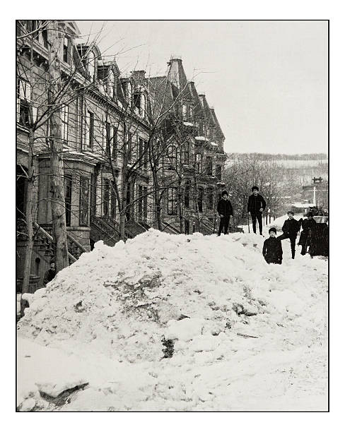 istock Antique photograph of Montreal, Winter 627957554