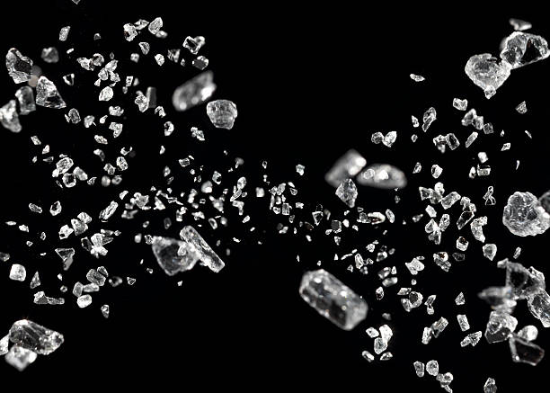 shattered glass in motion