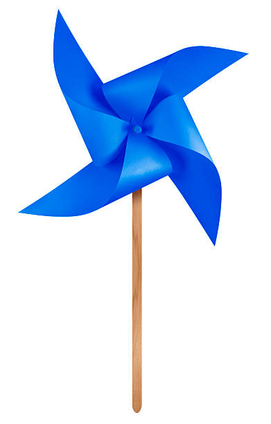 istock Paper windmill pinwheel - Dark Blue 627967078