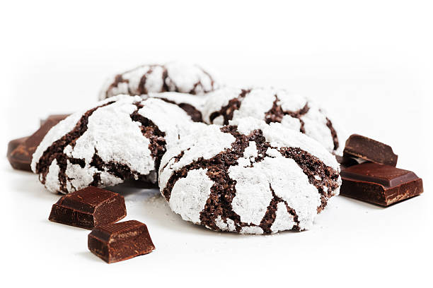 istock Homemade chocolate crinkles cookies powdered sugar 627976370