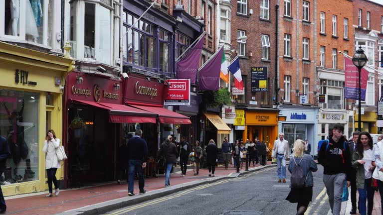 People Walking In Dublin Wicklow Street