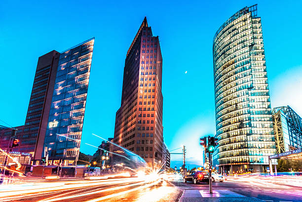 istock city lights at blue hour over Postdamer Platz in Berlin 627983998